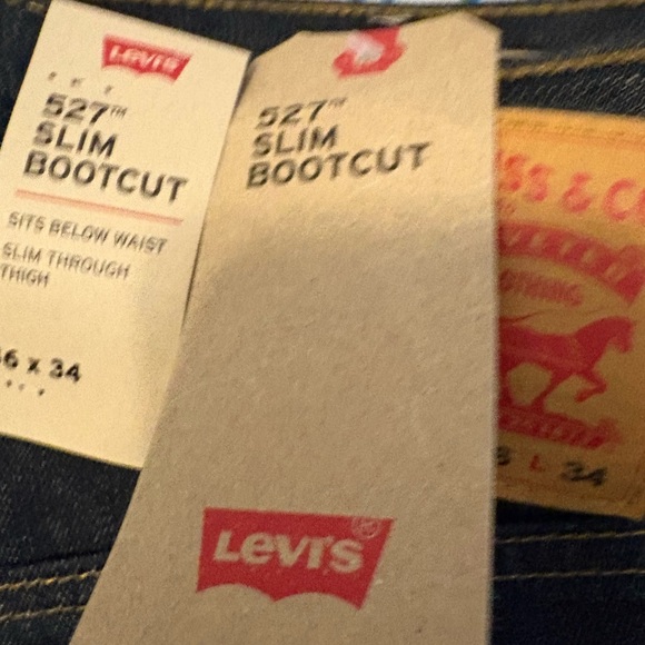 Levi's Slim Black and Blue Jeans Classic Boot cut style 517&527, size 36*34 - Picture 8 of 11